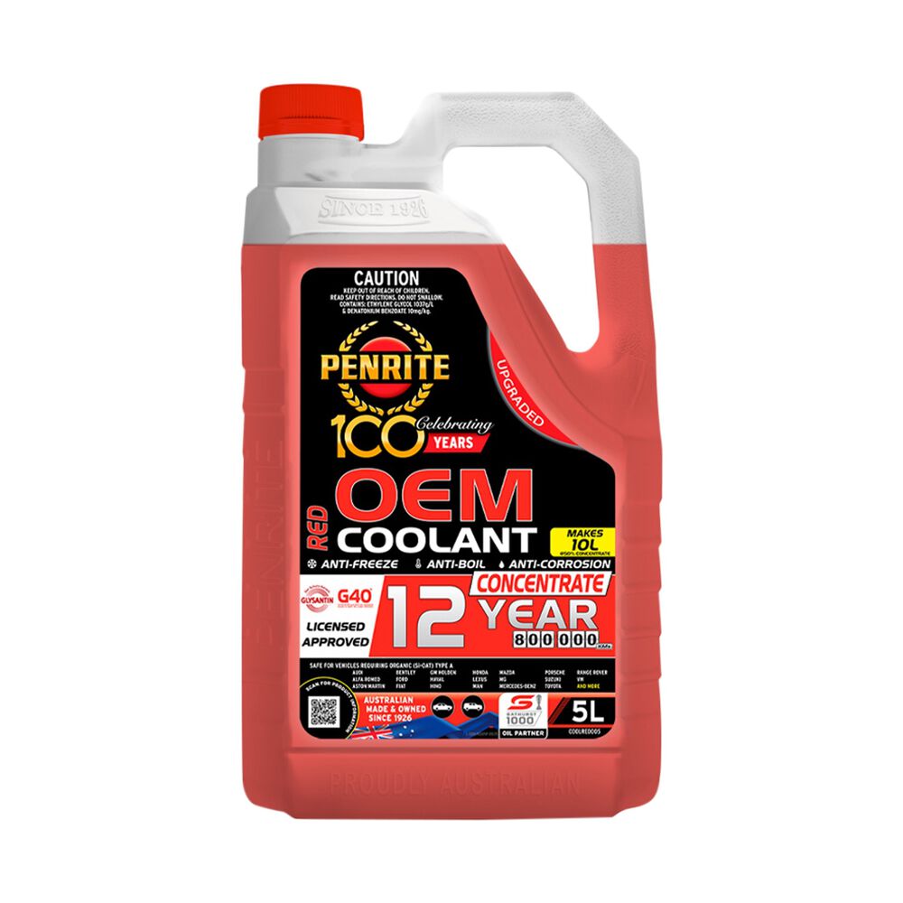 Penrite Red Long Life Anti Freeze / Anti Boil Concentrate Coolant 5L