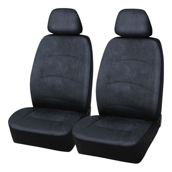SCA Suede Velour Seat Covers Charcoal Adjustable Headrests Airbag Compatible 30ASAB, , scanz_hi-res