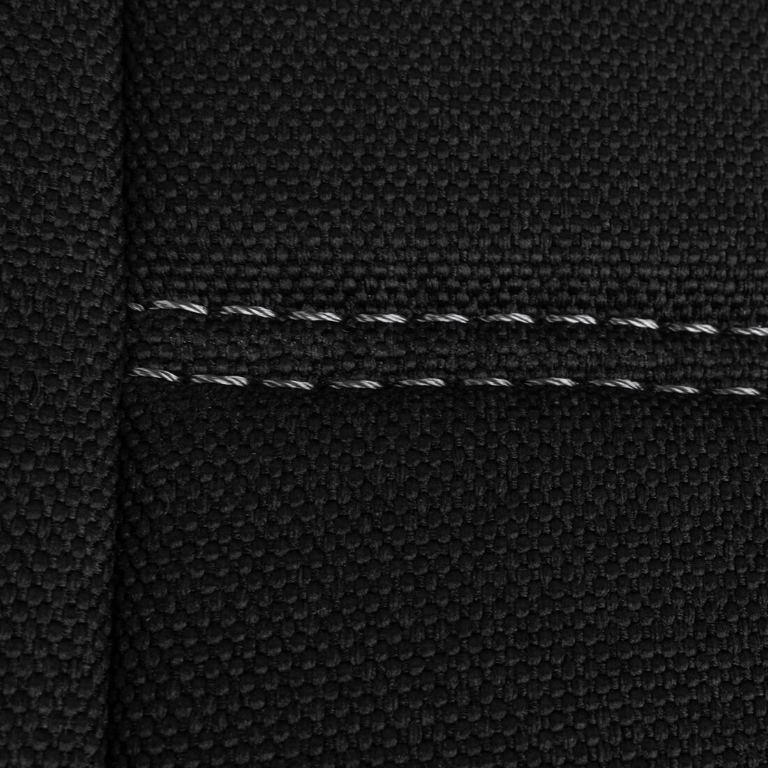 SCA Memory Foam Flax & Leather Look Seat Covers Black Adjustable Headrests Airbag Compatible, , scanz_hi-res