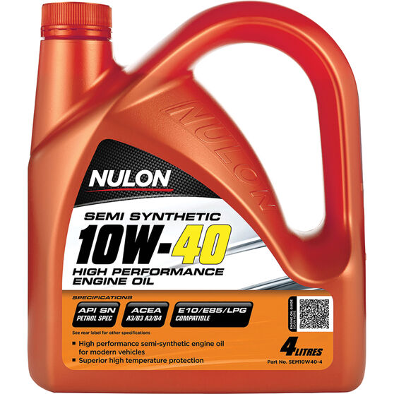 Nulon Semi Synthetic High Performance Engine Oil - 10W-40 4 Litre, , scanz_hi-res