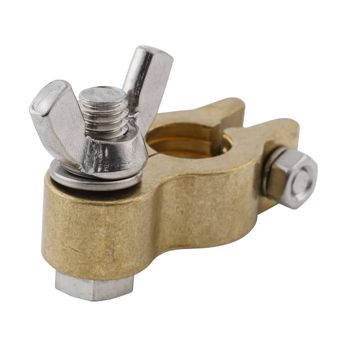 Century Battery Terminal Forged Brass Wingnut Negative, , scanz_hi-res