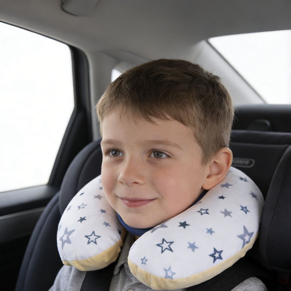 Cabin Crew Kids Neck Pillow Star Yellow, , scanz_hi-res