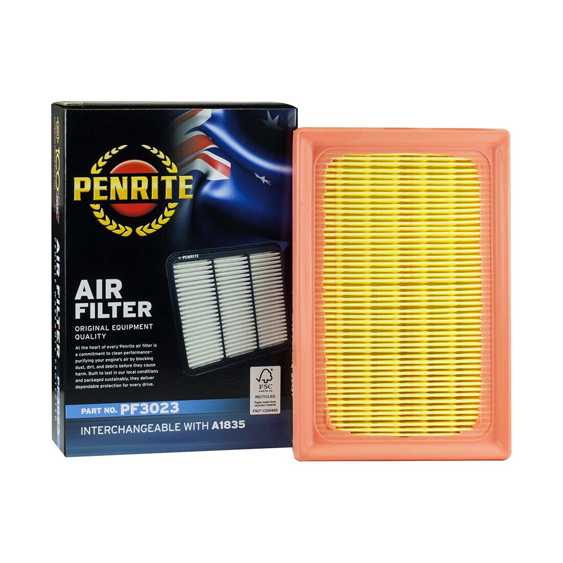 Penrite Air Filter PF3023 (Interchangeable with A1835), , scanz_hi-res