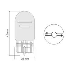 SCA Incandescent Globe - T20 12V 21/5W - 2 Pack, , scanz_hi-res