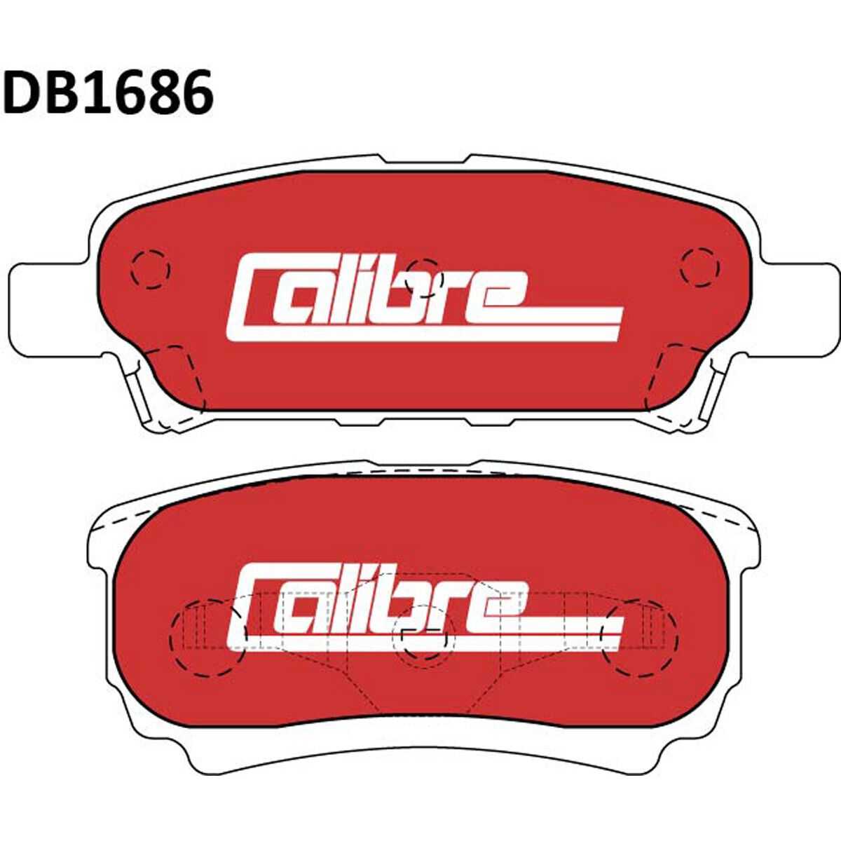 Calibre Disc Brake Pads DB1686CAL, , scanz_hi-res