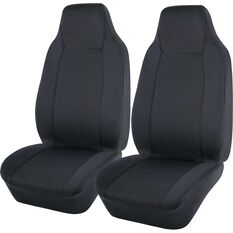 SCA Jacquard Seat Covers - Charcoal Built-in Headrests Airbag Compatible, , scanz_hi-res