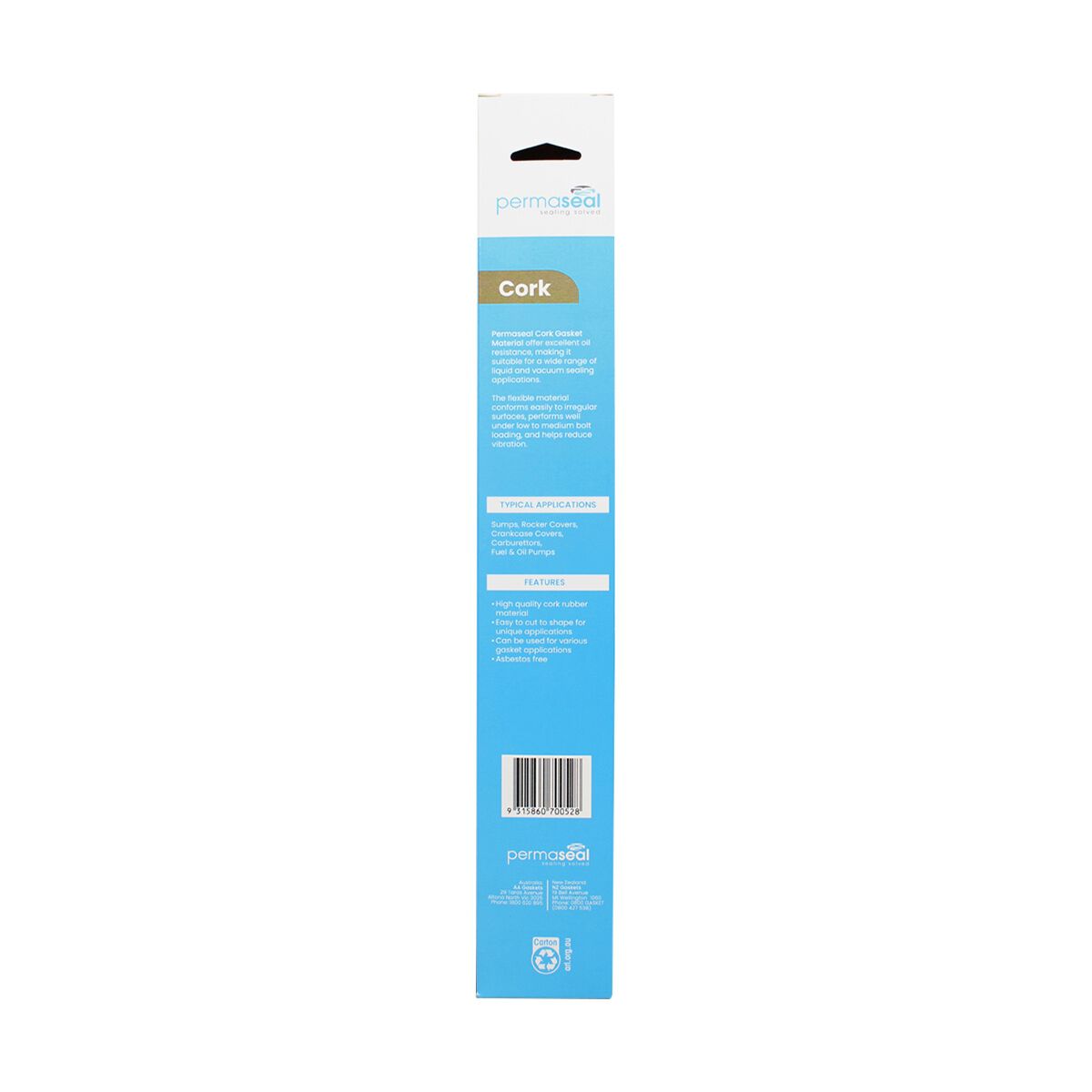 Permaseal Rubberised Cork Sheet 3.2MM CS007S, , scanz_hi-res