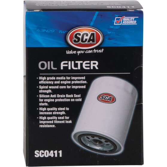 SCA Oil Filter SCO411 (Interchangeable with Z411), , scanz_hi-res