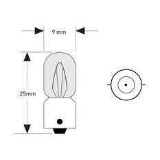 SCA Incandescent Globe - T8.5 12V 4W - 2 Pack, , scanz_hi-res
