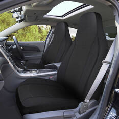 SCA Jacquard Seat Covers Black Built-In Headrests Airbag Compatible, , scanz_hi-res