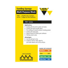 SIA Abrasives Multi-purpose Sanding Block 2 Pack Fine - Siasponge 7991, , scanz_hi-res