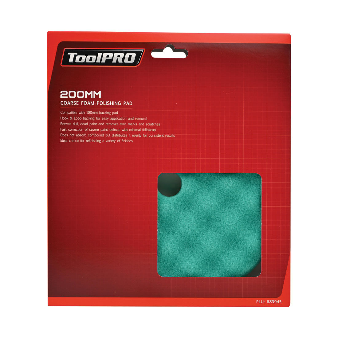 ToolPRO 200mm Coarse Foam Polishing Pad  Green, , scanz_hi-res