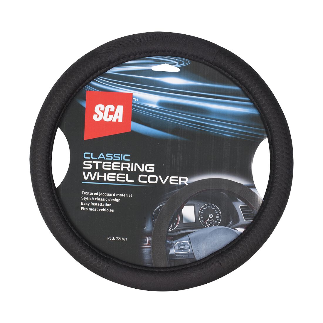 SCA Steering Wheel Cover Jacquard Embossed Dot Black, , scanz_hi-res