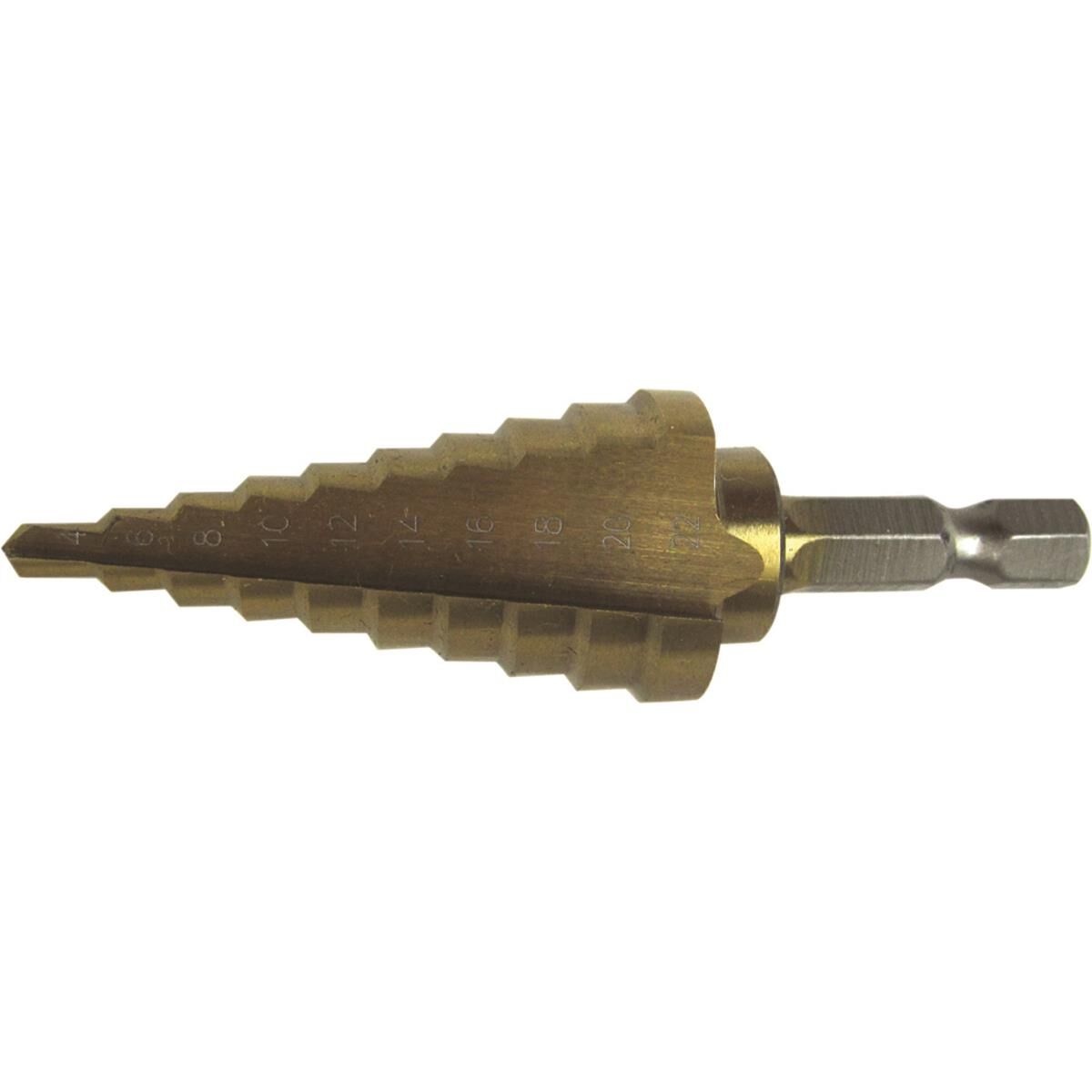 Step drill bit store