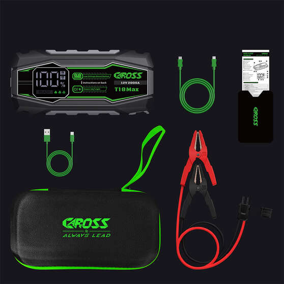 CAROSS T18Max 12V 2000A Compact Smart Lithium Jump Starter With Built-in 3 Mode Light, , scanz_hi-res