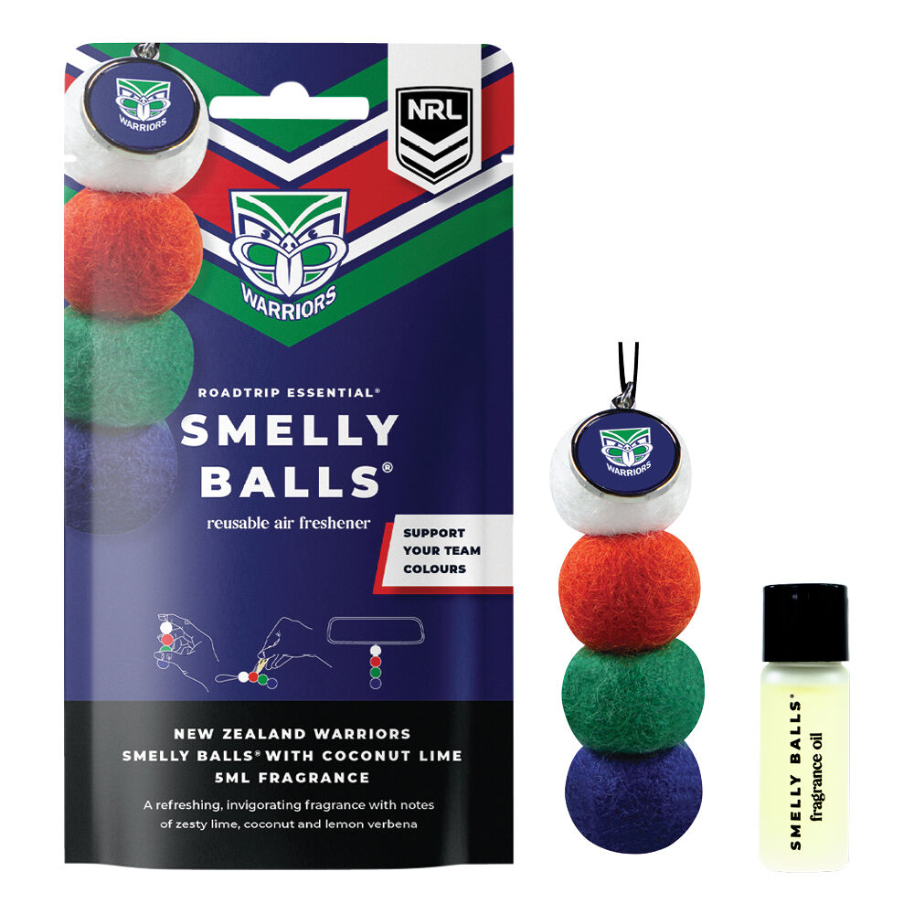 Smelly Balls Air Freshener Set New Zealand Warriors Coconut Lime 5ml, , scanz_hi-res