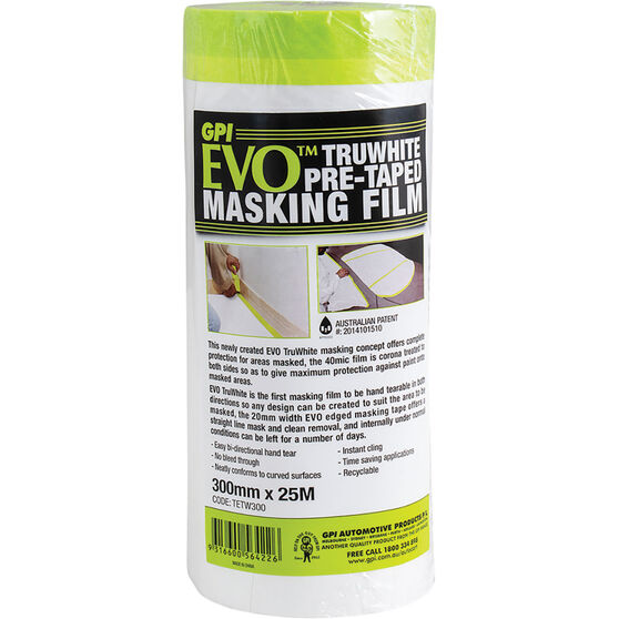 EVO Pre-Taped Masking Film - 300mm x 25m, , scanz_hi-res