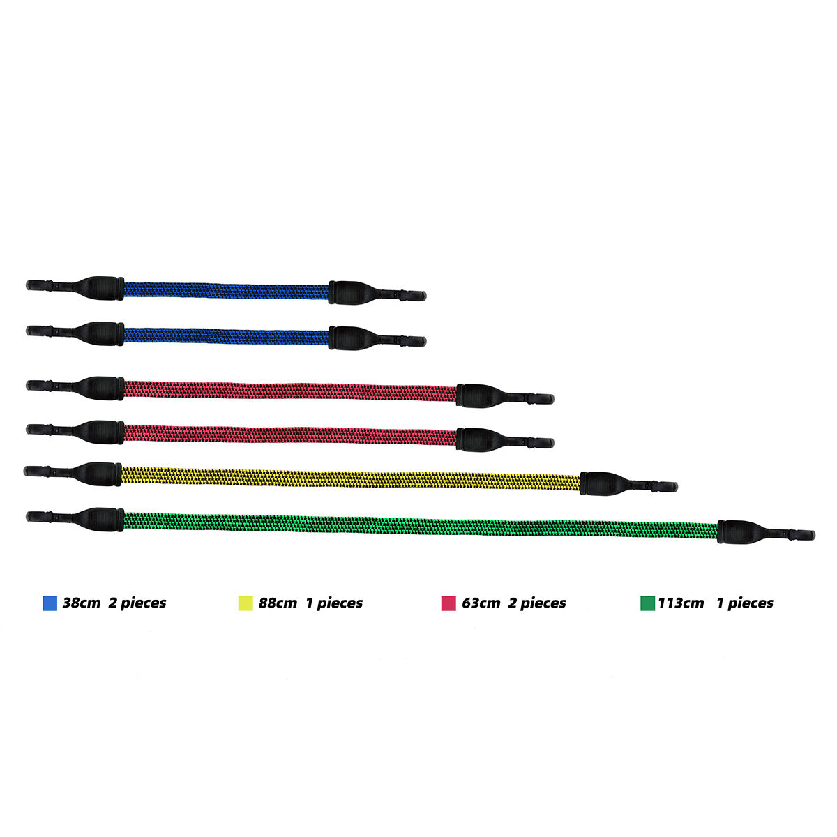 Gripwell Flat Bungee Strap - 6 Pack, , scanz_hi-res