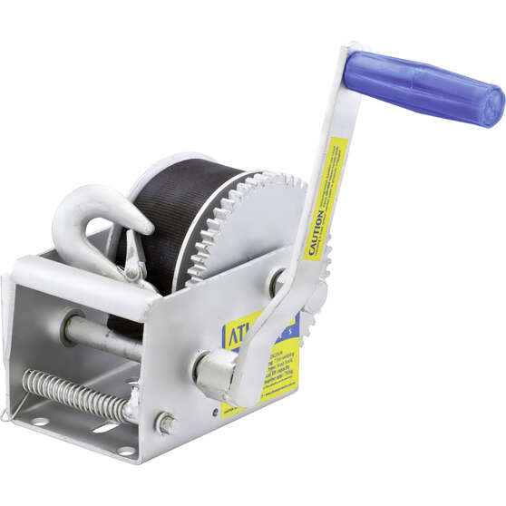 Atlantic Marine Winch 5:1/1:1 Webbing Strap S Hook 7.5m 775kg, , scanz_hi-res