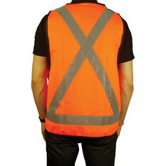 Trafalgar Hi-Vis Day Night Safety Vest Orange Large, , scanz_hi-res