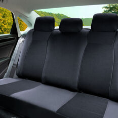 SCA Jacquard Seat Covers Charcoal Adjustable Headrests Rear Bench, , scanz_hi-res