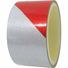 Reflective Tape - 25MM x 1M, Red/White, , scanz_hi-res