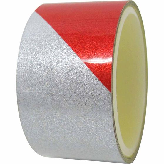 Reflective Tape - 25MM x 1M, Red/White, , scanz_hi-res