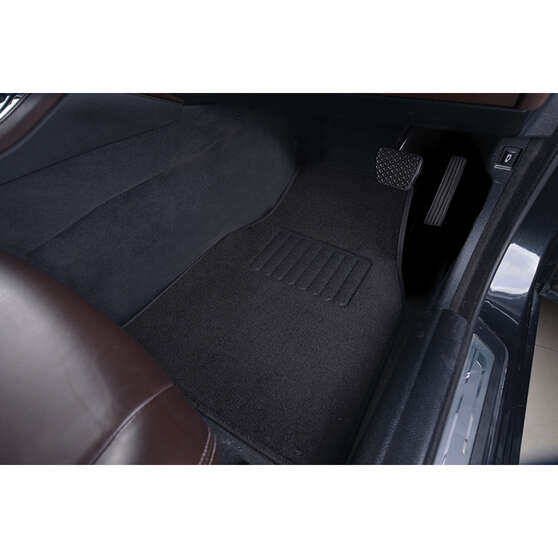 SCA Carpet Car Floor Mats - Front Pair, Black, , scanz_hi-res