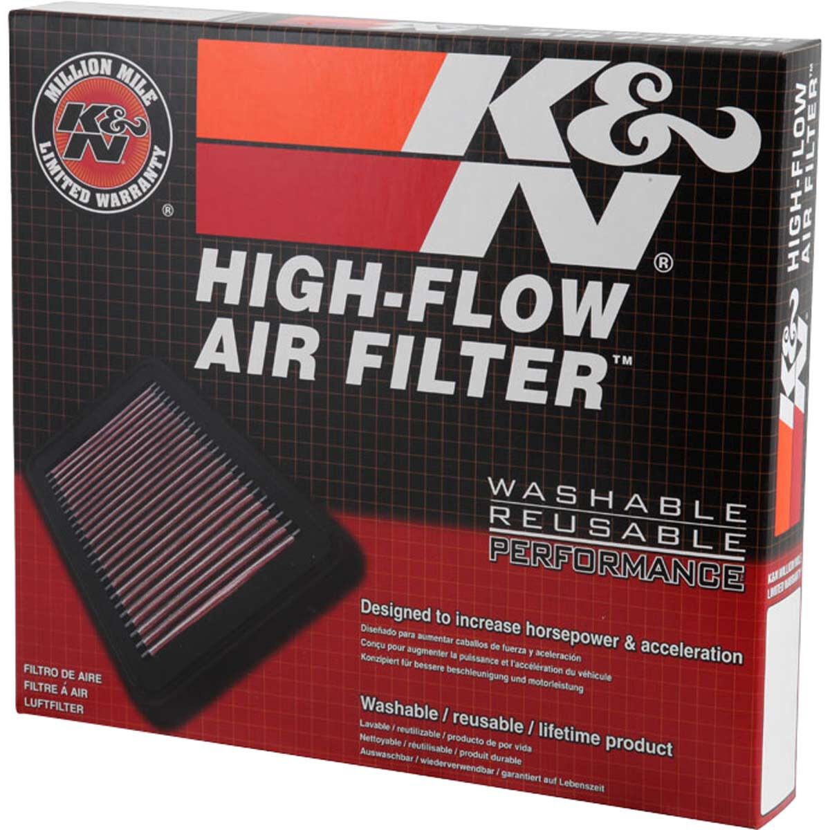 K&N Air Filter - 33-3015 (Interchangeable with A1839), , scanz_hi-res