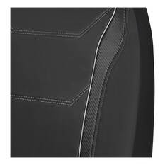 SCA Sports Leather Look & Carbon Seat Covers Black Adjustable Headrests Airbag Compatible, , scanz_hi-res