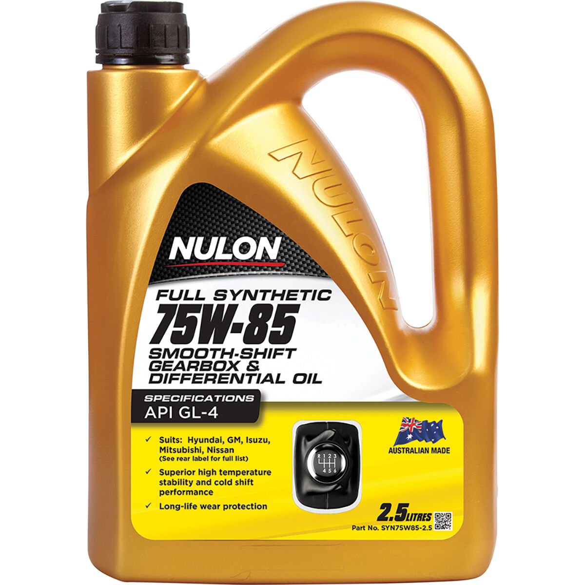 Nulon Gear Oil 75W-85 Full Synthetic 2.5 Litre, , scanz_hi-res