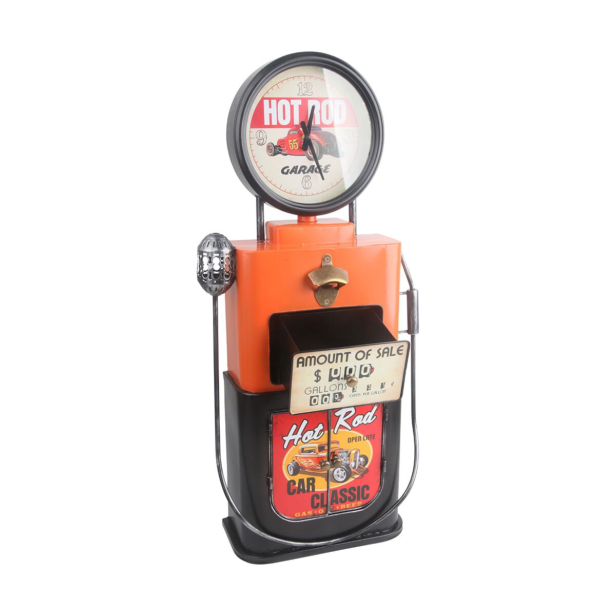 Tin Gas Station Cabinet & Clock, , scanz_hi-res