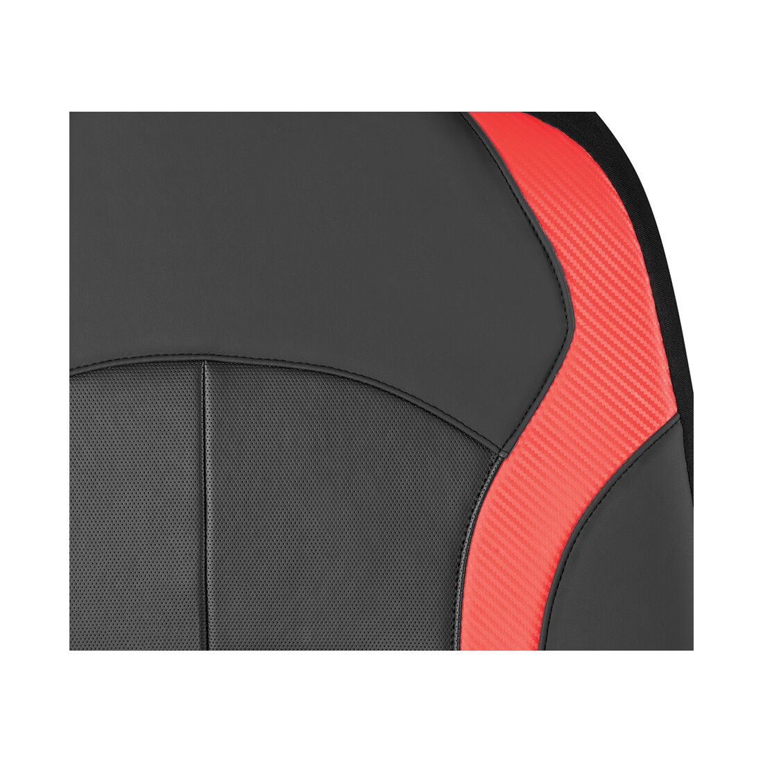 SCA Seat Cover Sports Black & Red Leather Look, Adjustable Headrests, Airbag Compatible, Size 30A, , scanz_hi-res