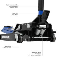 Kincrome Hydraulic Super Low Profile Garage Jack 1100kg, , scanz_hi-res