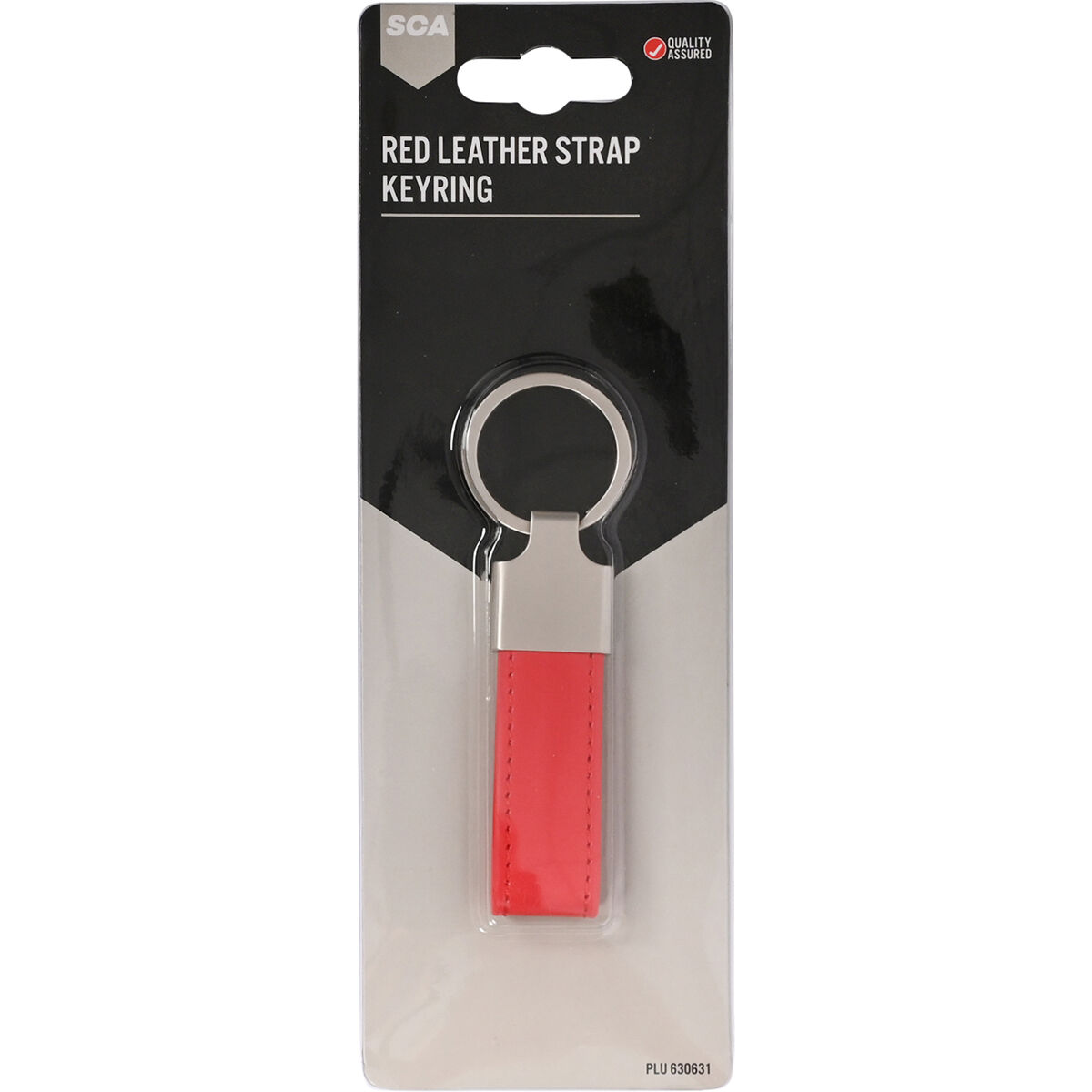 SCA PU Leather look Strap Keyring Red Supercheap Auto New Zealand