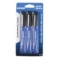Kincrome Permanent Marker 3 Pack Black & Bullet Tip, , scanz_hi-res