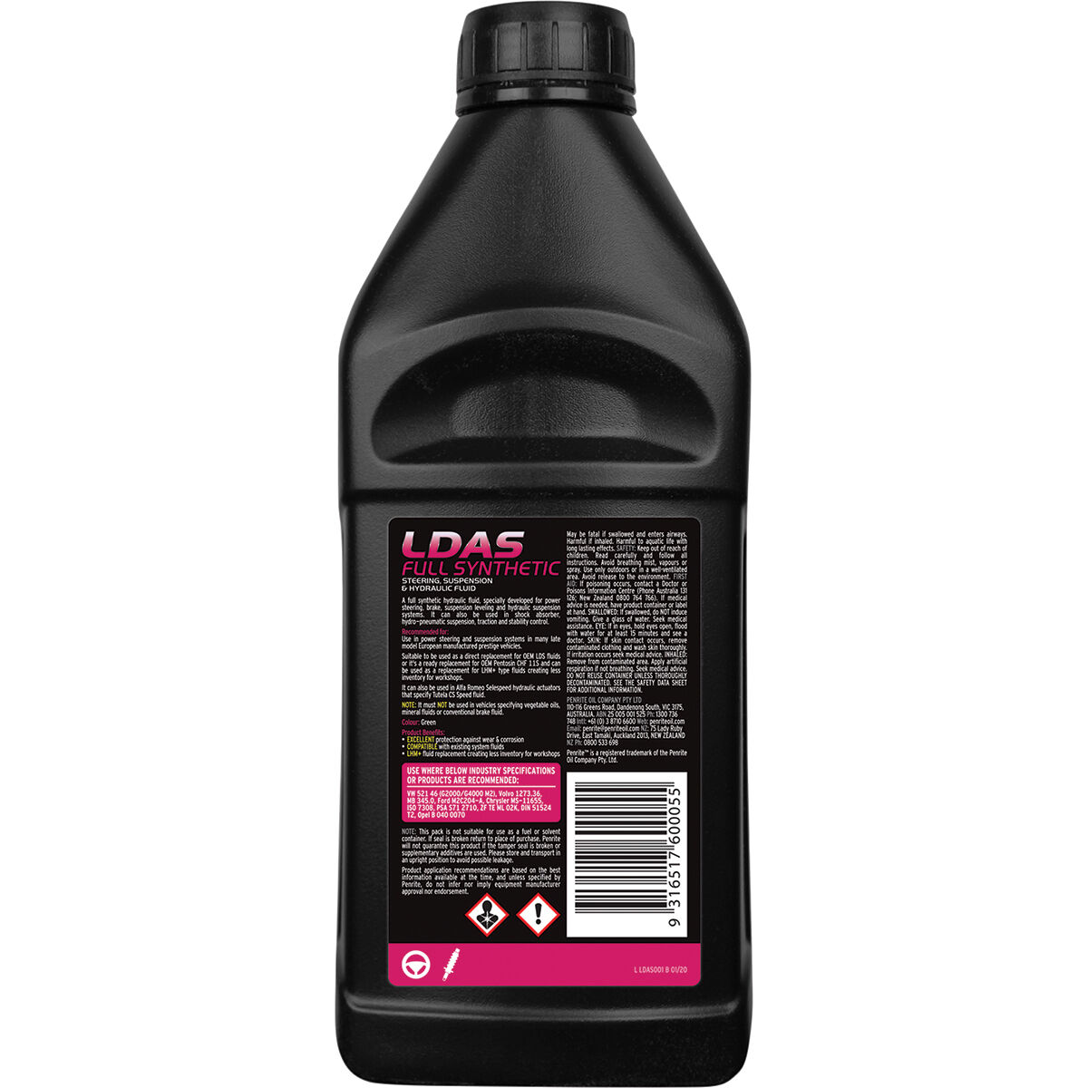 LDAS Full Synthetic Power Steering Fluid - 1 Litre, , scanz_hi-res