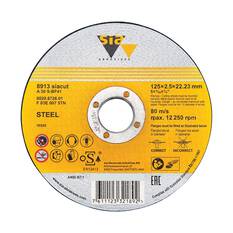 SIA Abrasives Metal Cutting Disc, 8913 Series, 125X25X22.2mm, Steel Bonded, , scanz_hi-res