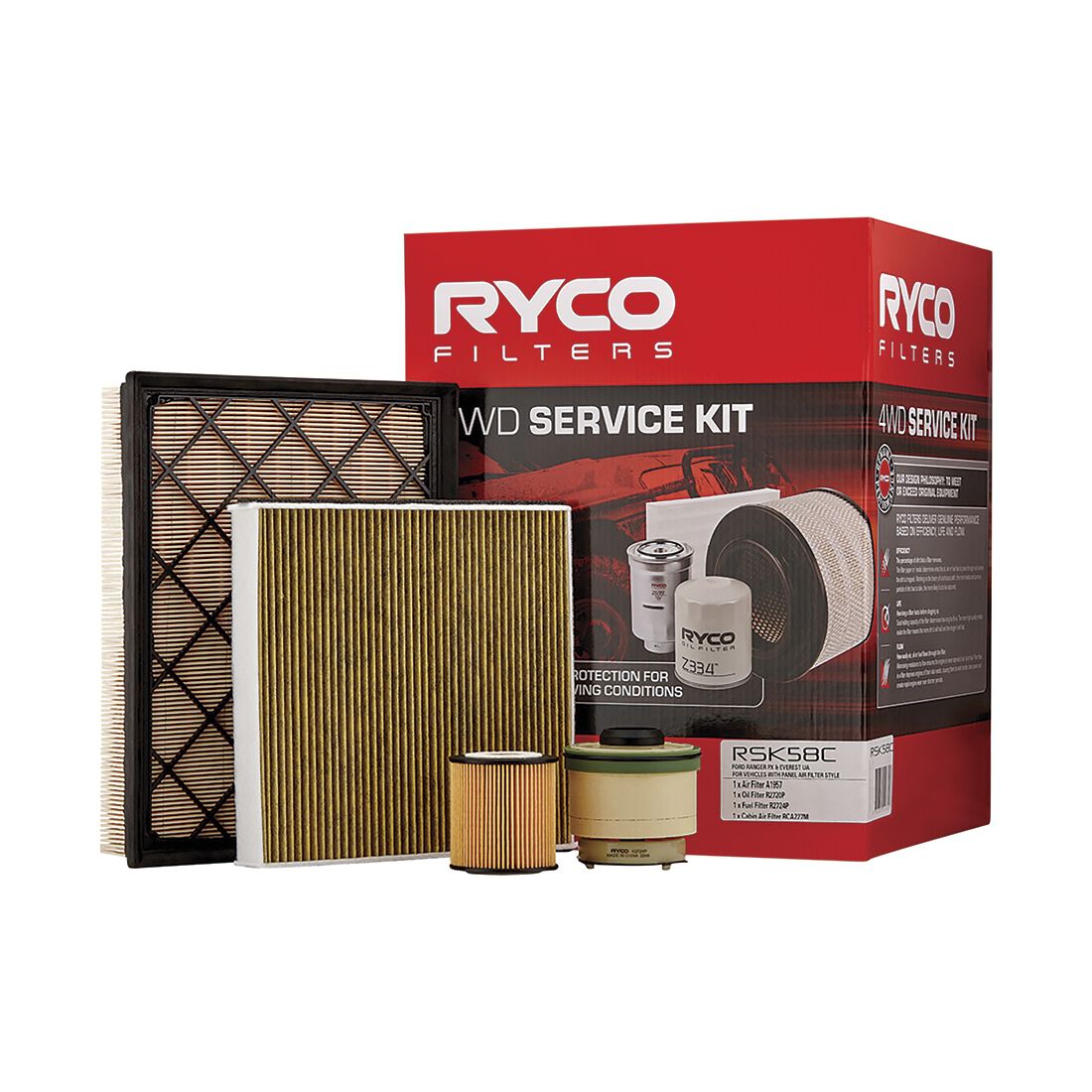 Ryco Filter Service Kit Includes Cabin Air Filter - RSK58C, , scanz_hi-res