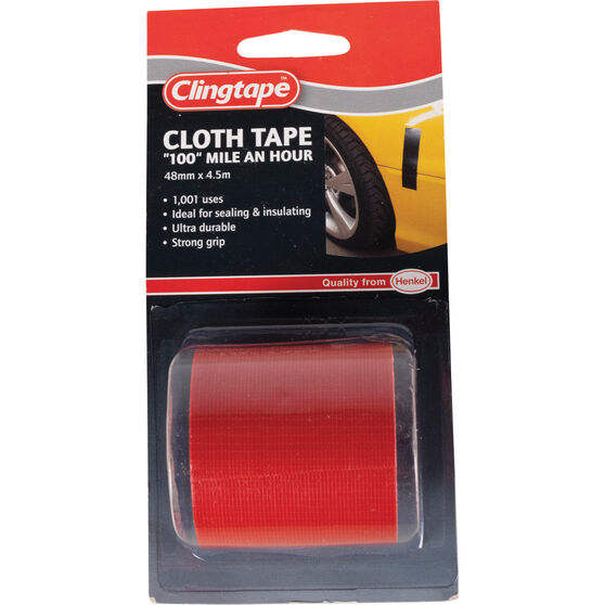 Clingtape Cloth Tape - Red, 48mm x 4.5m, , scanz_hi-res
