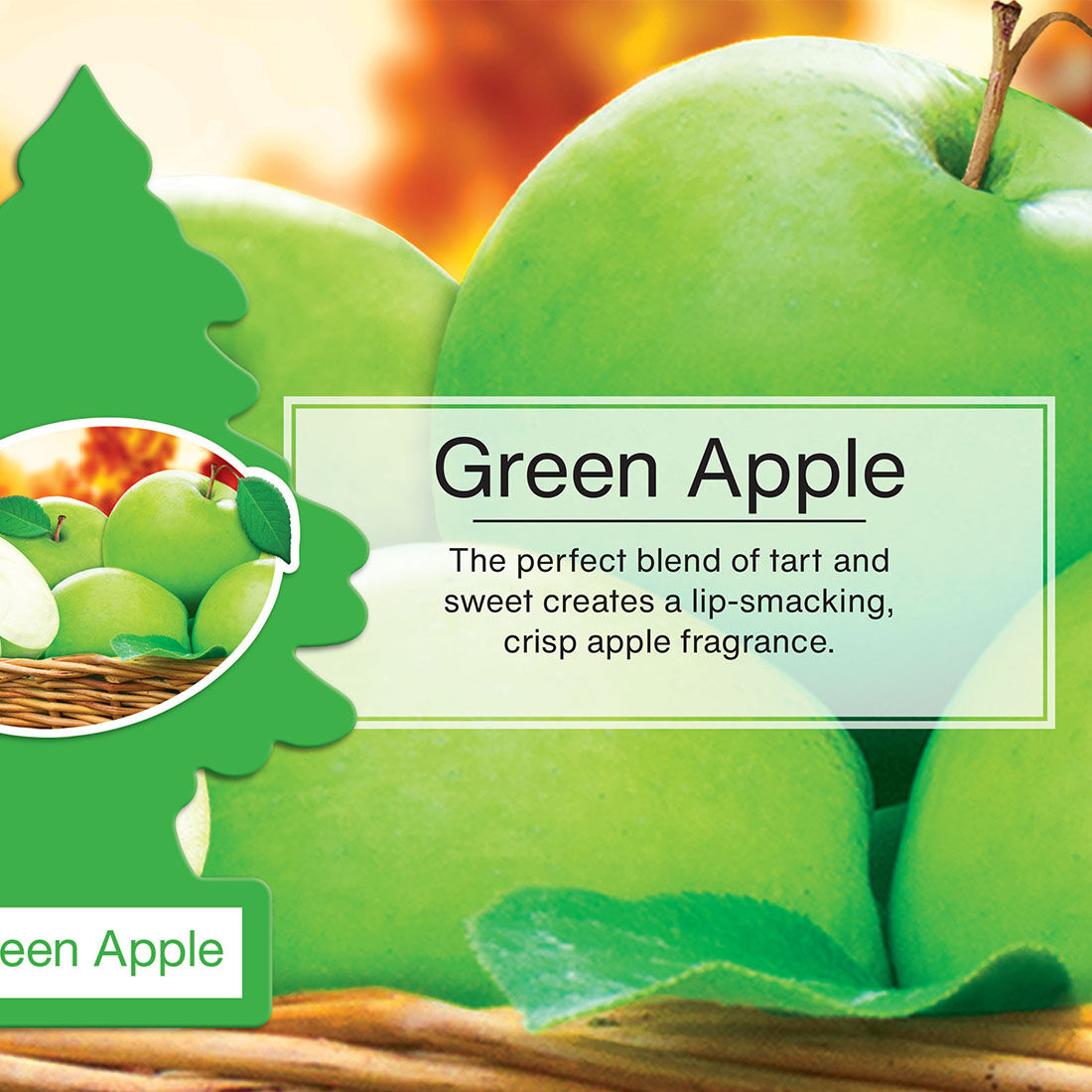 Little Trees Air Freshener - Green Apple 1 Pack, , scanz_hi-res
