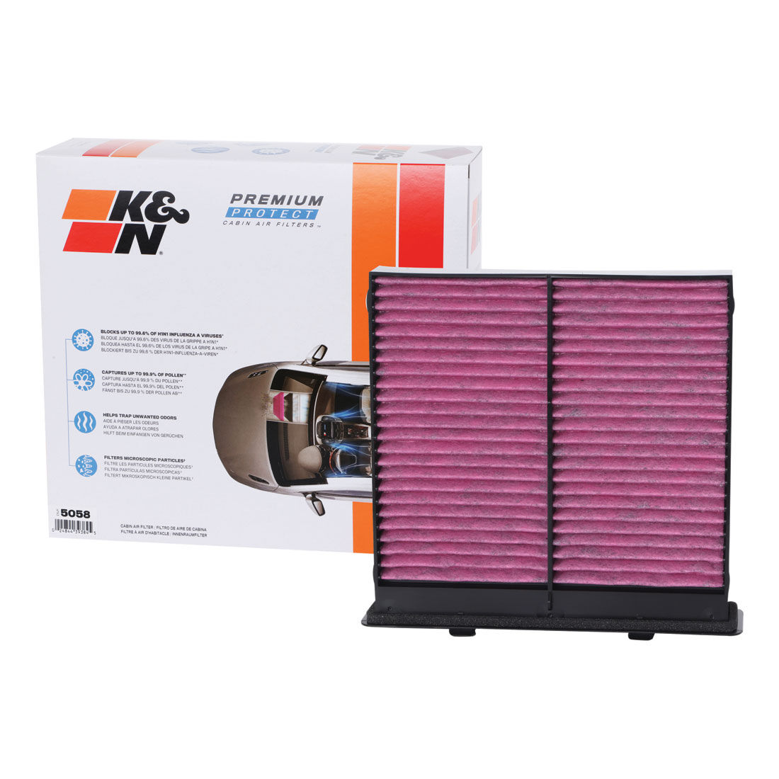 K&N Premium Disposable Cabin Air Filter - DVF5058, , scanz_hi-res