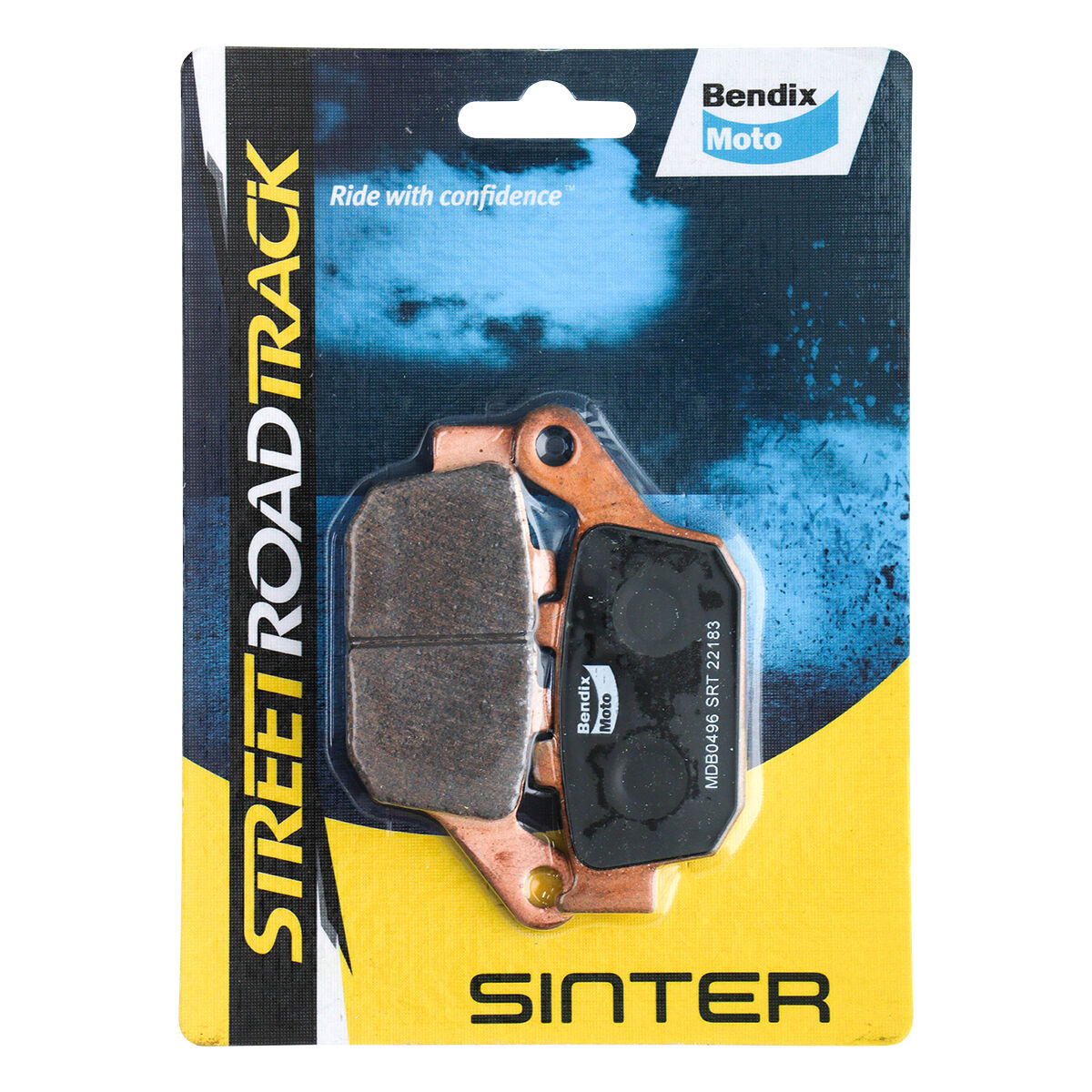 Bendix Street Road Track Motorcycle Disc Brake Pads - MDB0496-SRT, , scanz_hi-res