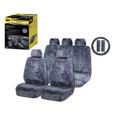 SCA Sheepskin 6 Piece Pack Charcoal Front and Rear Airbag Compatible, , scanz_hi-res