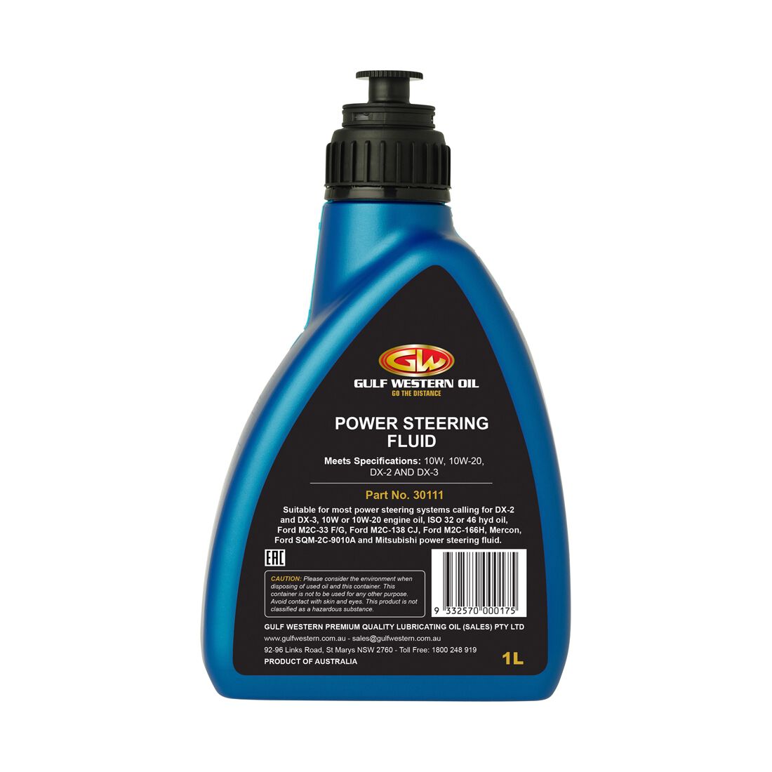 Gulf Western Power Steering Fluid 1L, , scanz_hi-res