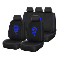 SCA Dragon Seat Cover Pack Blue Adjustable Headrests Airbag Compatible 30&06H SAB, , scanz_hi-res