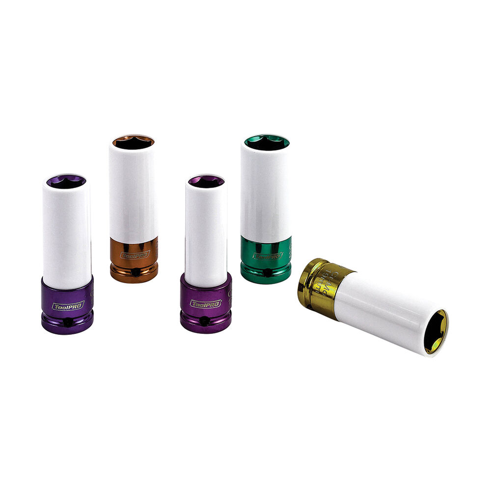 ToolPRO Impact Wheel Nut Socket Set 1/2" Drive Metric 5 Piece