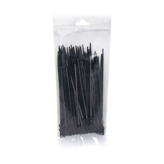 SCA Cable Ties Head Mount - Black, 200mm x 4.8mm, 100 Pack, , scanz_hi-res