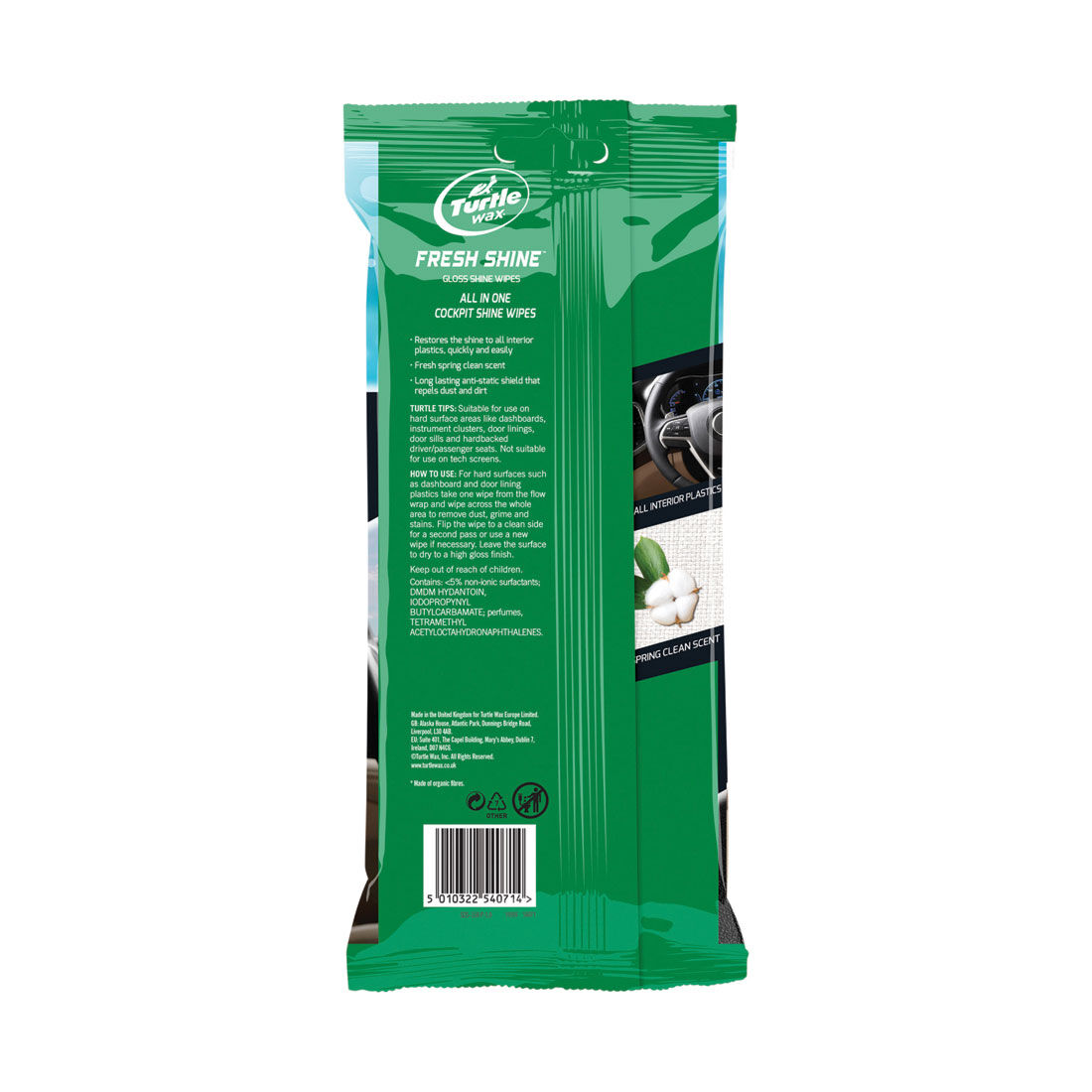 Turtle Wax Fresh Shine Gloss Wipes 24 Pack, , scanz_hi-res