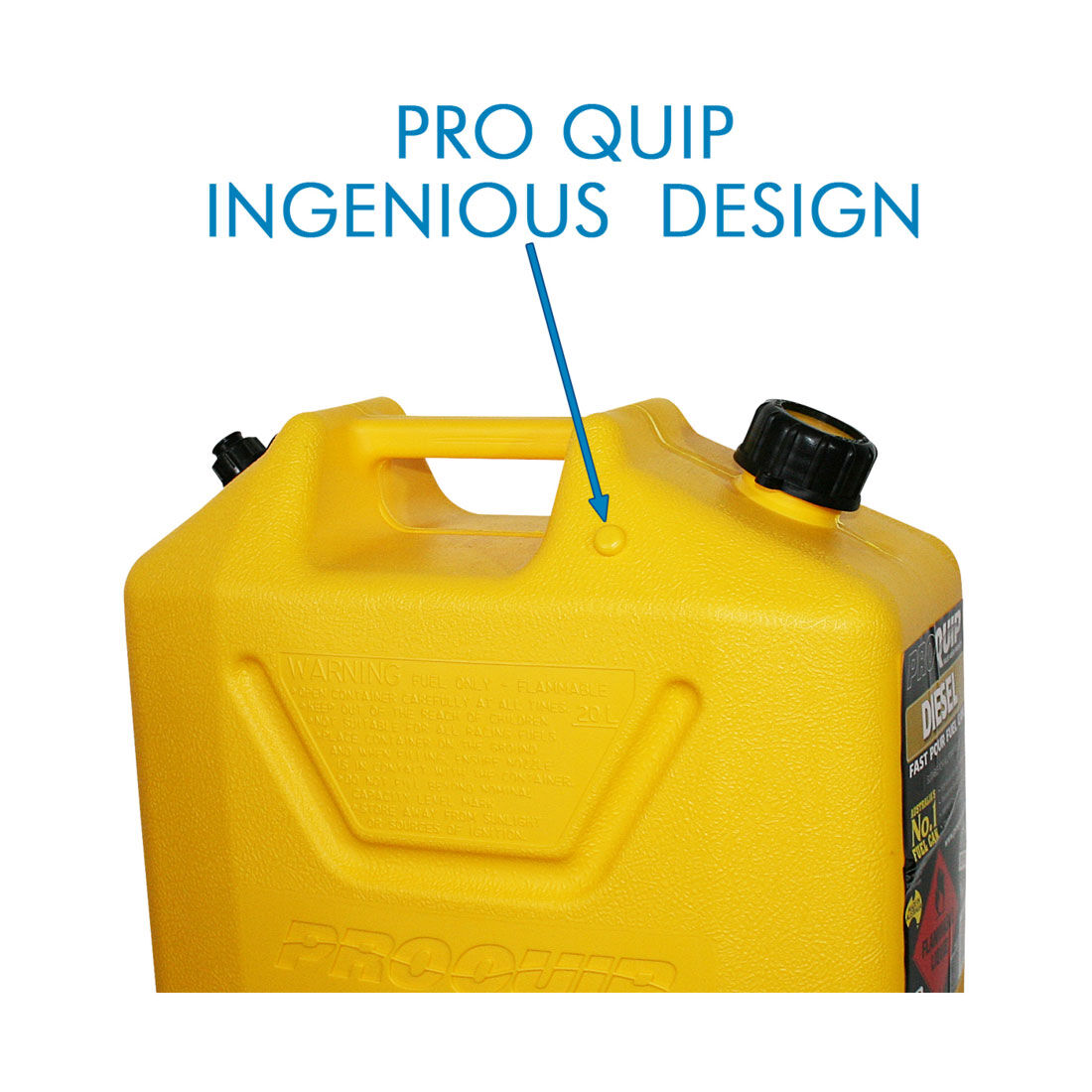 Pro Quip 20L Plastic Diesel Jerry Can, , scanz_hi-res